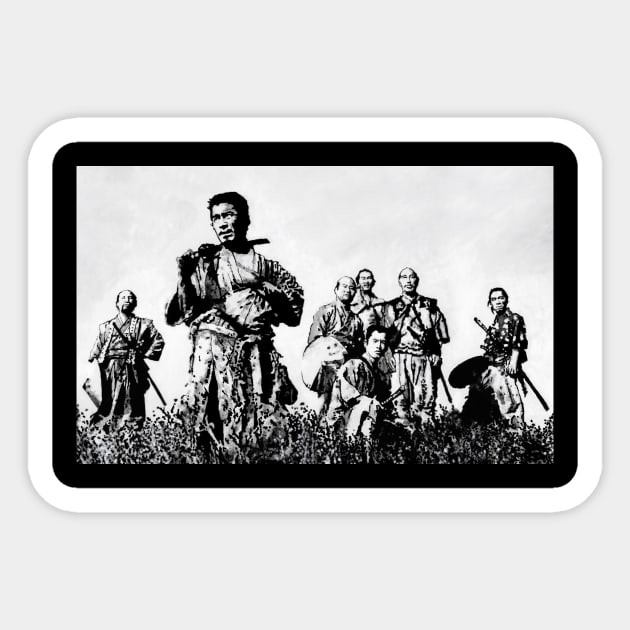 Seven Samurai Sticker by tomasoverbai